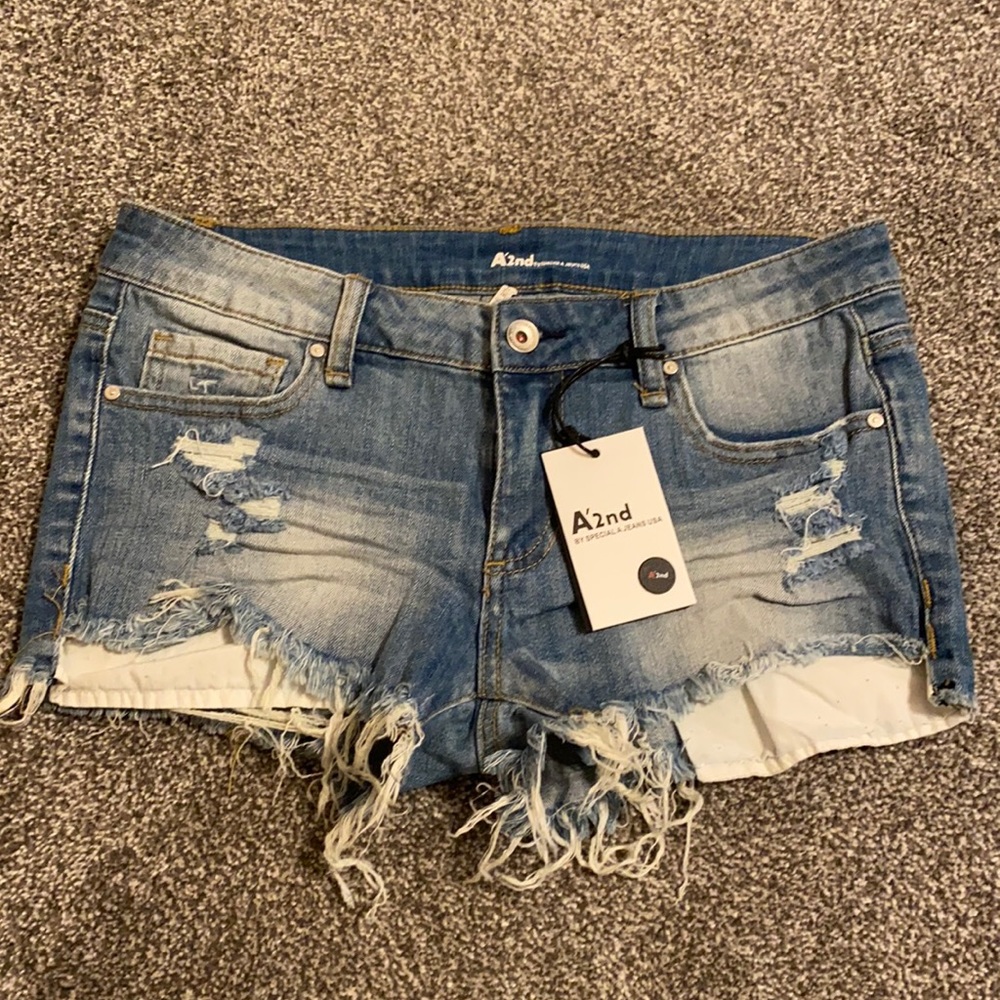 Distressed Jean Shorts Size M